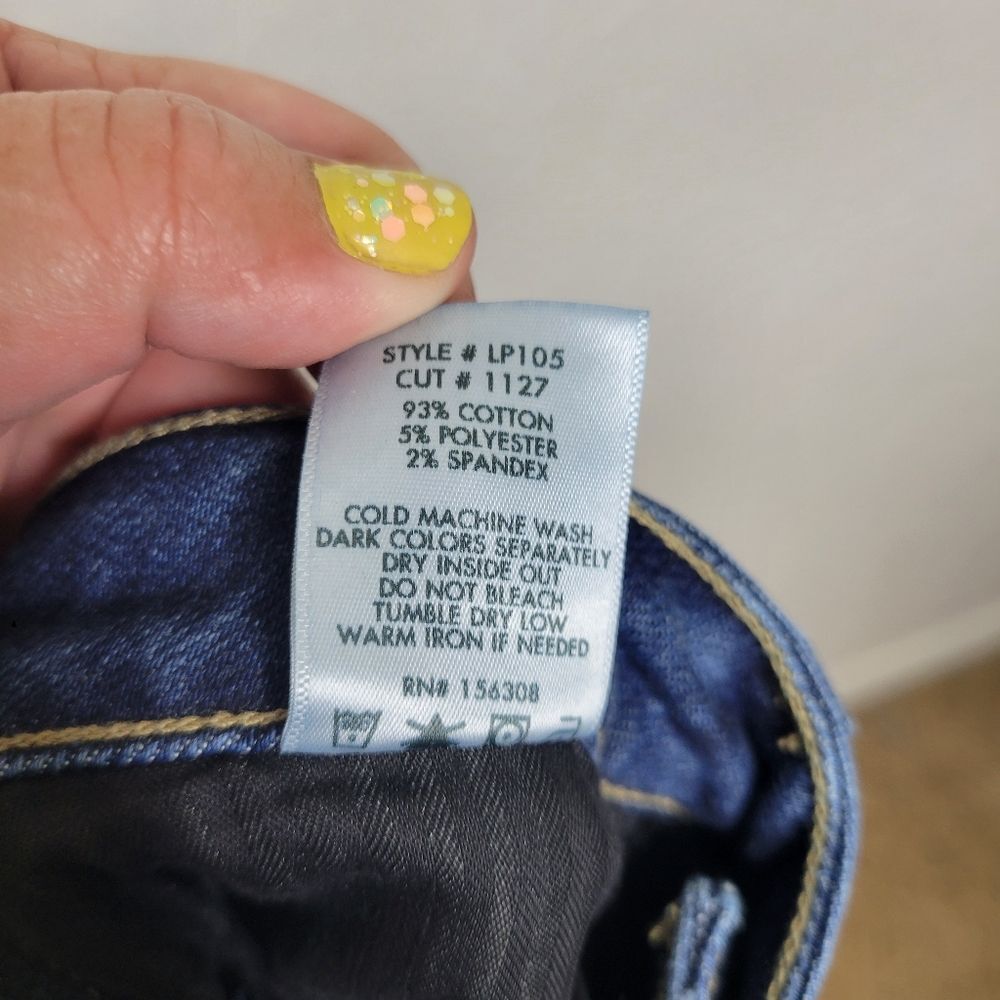 L.T.J. Letter to Juliet Size 28 Dark Verona Raw Frayed Step Diagonal Hem Jeans - Picture 9 of 10